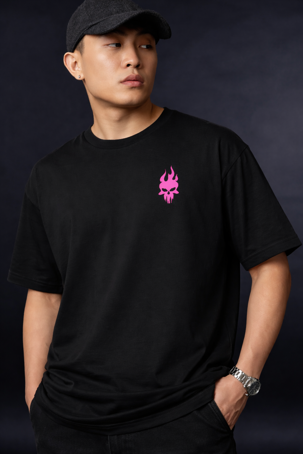 No-Cap Oversized Cotton Tee